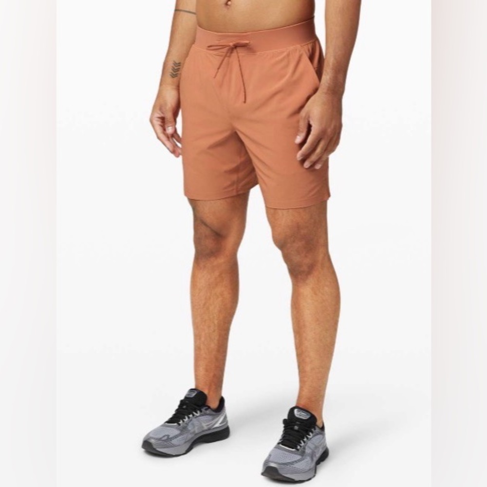 Lululemon Men's Large T.H.E. Short 7" Linerless in Sedona Sunrise Orange